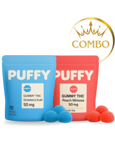 Gummibärchen THC 500mg Delta-9 Pack - Erdbeer Kush 🍓 + Mimose Pfirsich 🍑