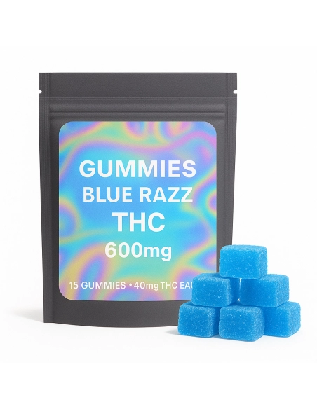 GrosBuzz.com | Gummies THC 600mg - Razz Blue 🍇