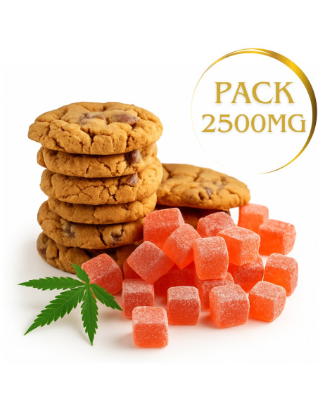 GrosBuzz.com | Space Cake Cookies & Gummies Delta-9 THC 2500mg - Mega Pack